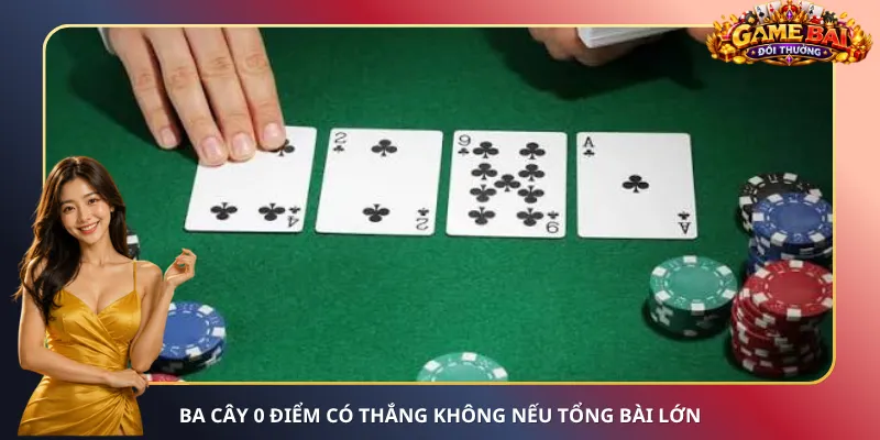 Ba Cây 0 điểm có thắng không nếu tổng bài lớn