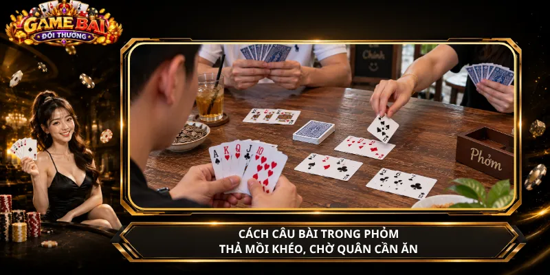 Hiểu cách câu bài trong Phỏm trước khi thả mồi