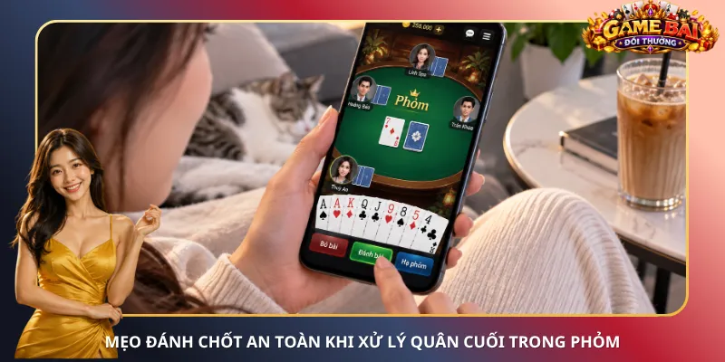 Mẹo đánh chốt an toàn khi xử lý quân cuối trong Phỏm