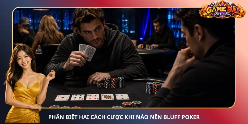 Phân biệt hai cách cược khi nào nên Bluff Poker