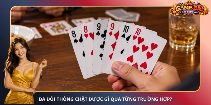 Ba đôi thông chặt được gì qua từng trường hợp?