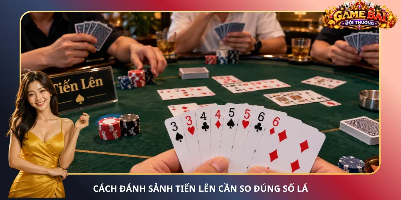 Cách đánh sảnh Tiến Lên cần so đúng số lá