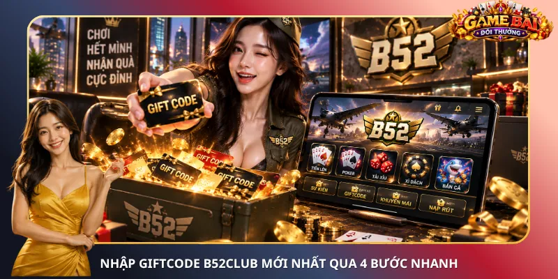 Nhập Giftcode B52club mới nhất qua 4 bước nhanh