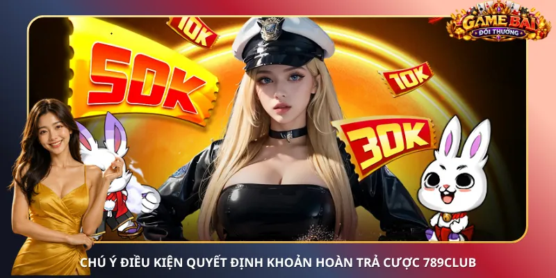 Chú ý điều kiện quyết định khoản hoàn trả cược 789club