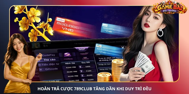 Hoàn trả cược 789club tăng dần khi duy trì đều